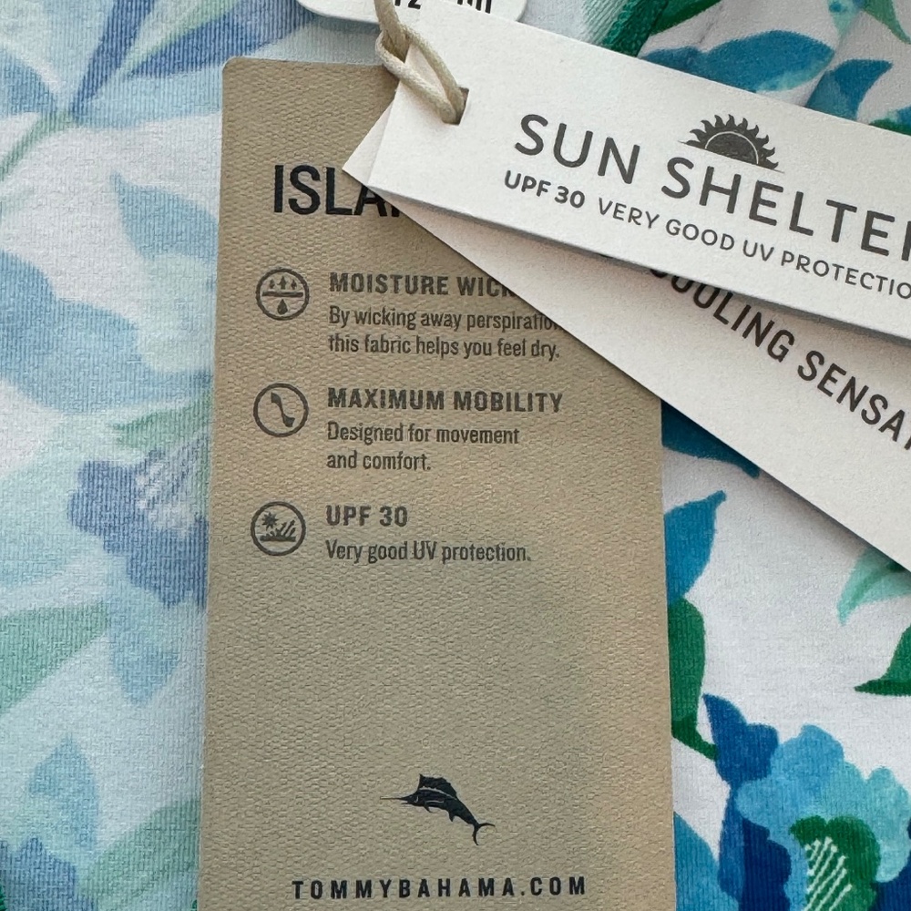 TOMMY BAHAMA Women’s Island Zone Aubrey Seaside Brights Mock Top Size L NWT - Picture 10 of 14